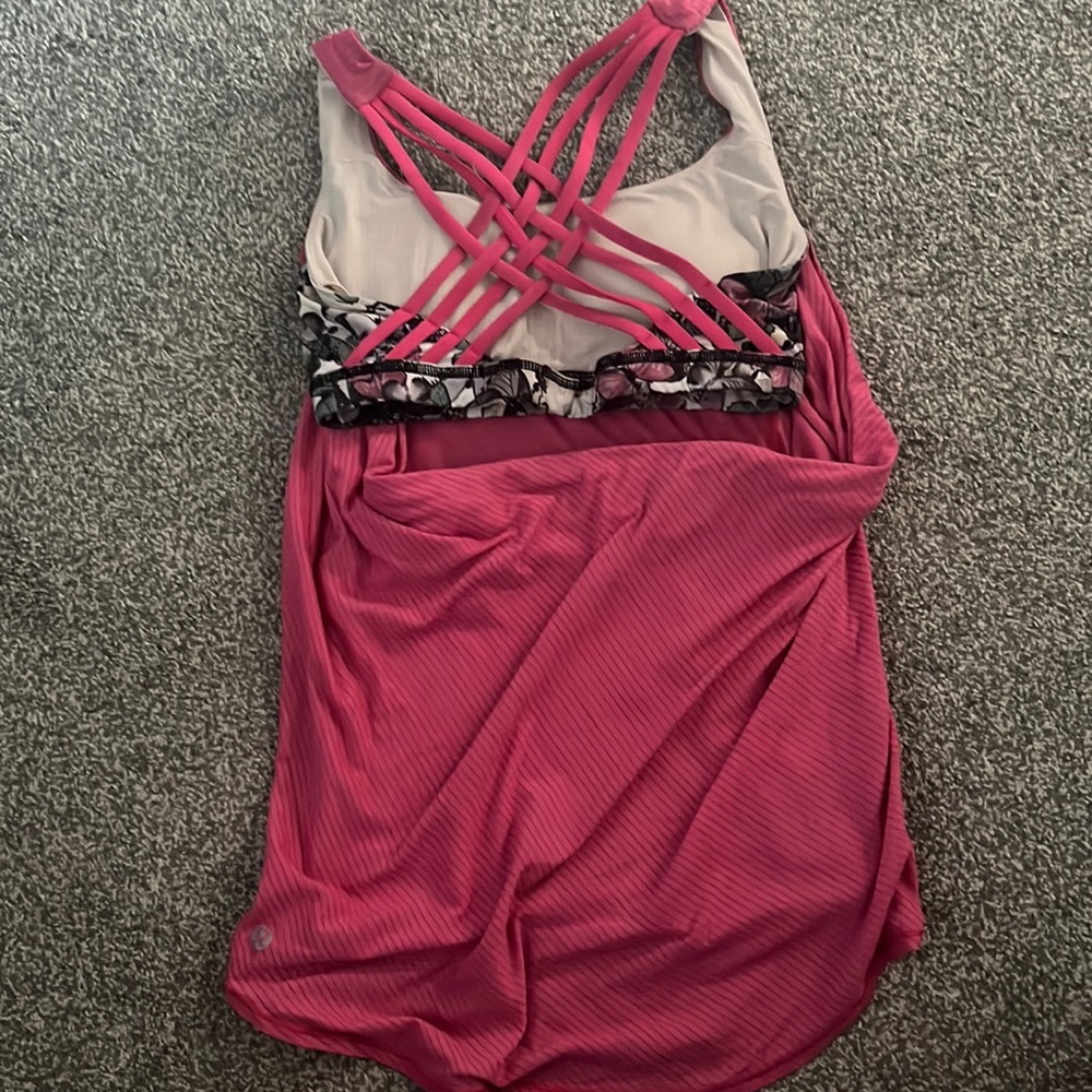lululemon athletica Pink and Gray Tank Top
